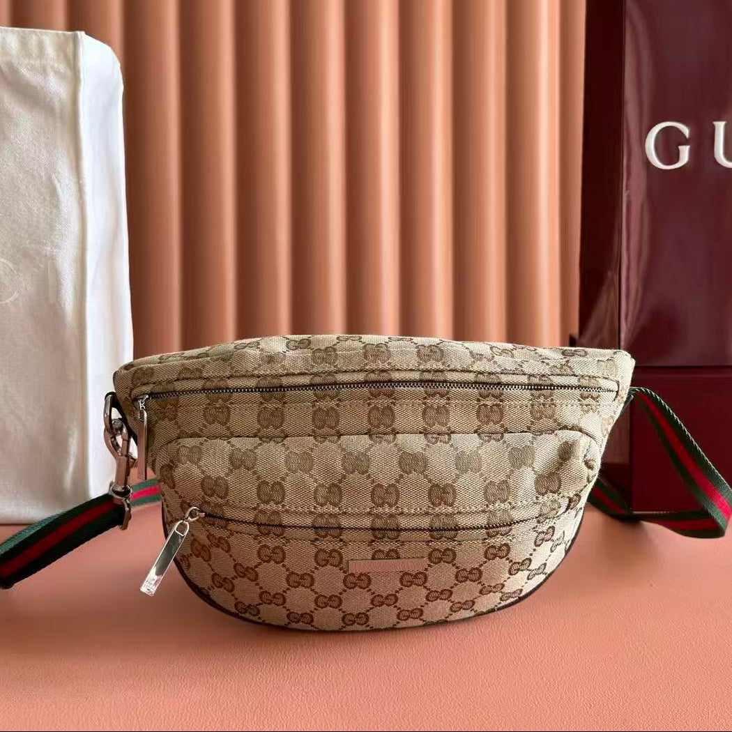 Gucci 2026 Bumbag 30cm Beige Canvas Leather