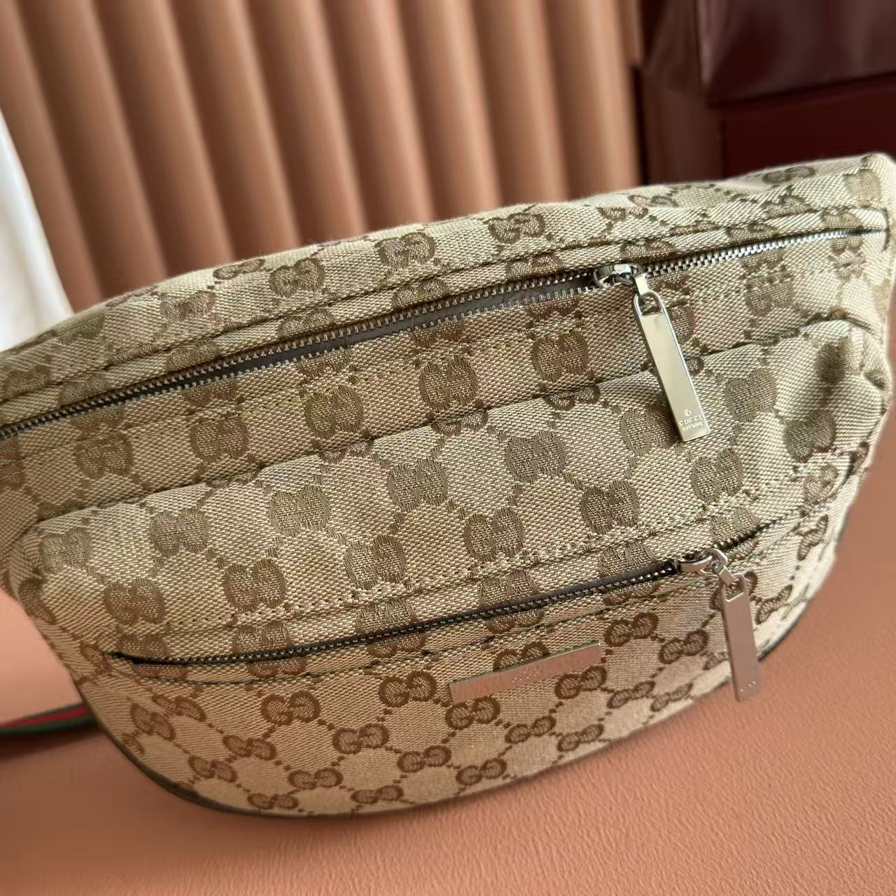 Gucci 2026 Bumbag 30cm Beige Canvas Leather