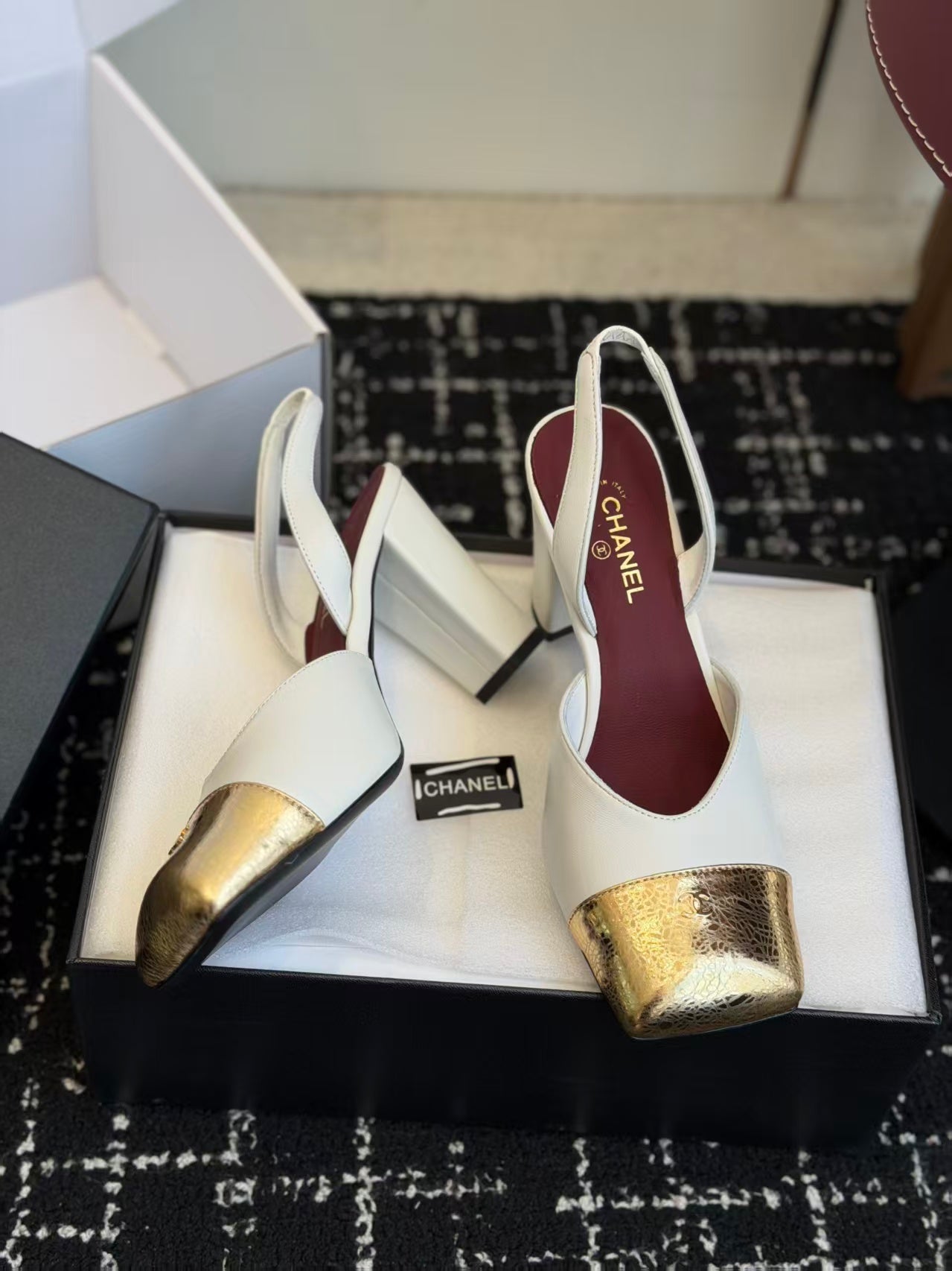 Chanel 2026 Square Toe Slingback Leather