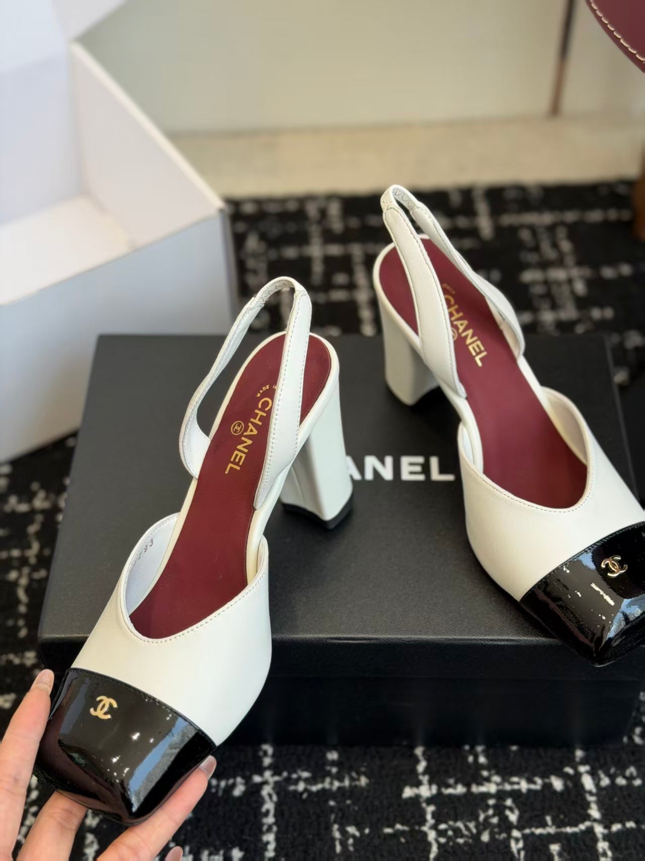 Chanel 2026 Square Toe Slingback Leather