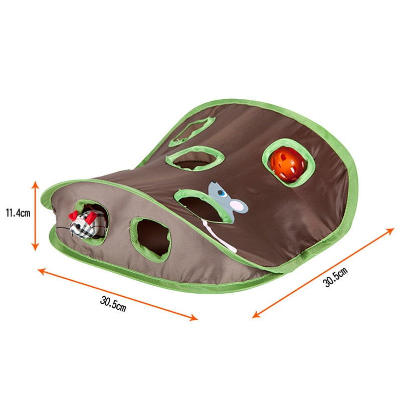 PLAYMOUSE - Aire de jeu pliable avec 9 trous pour chat