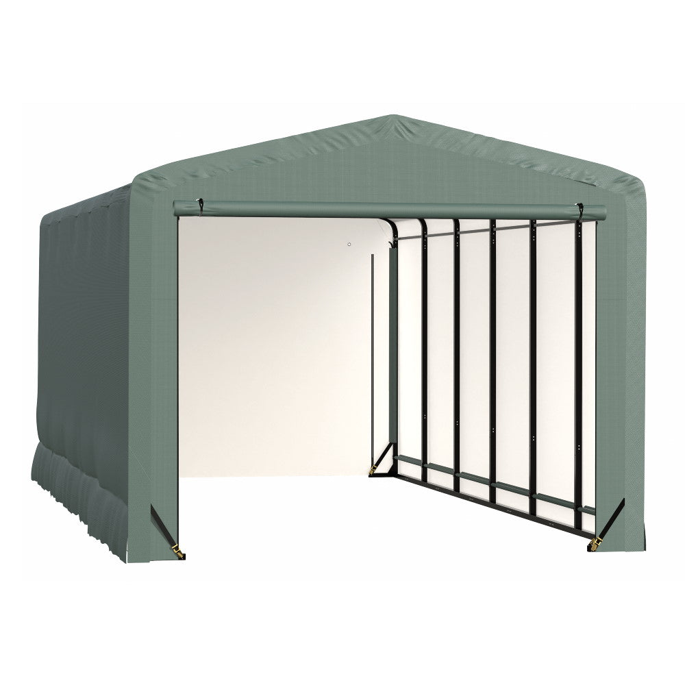 ShelterLogic ShelterTube Wind and Snow-Load Rated Garage, 12 ft. Wide Green