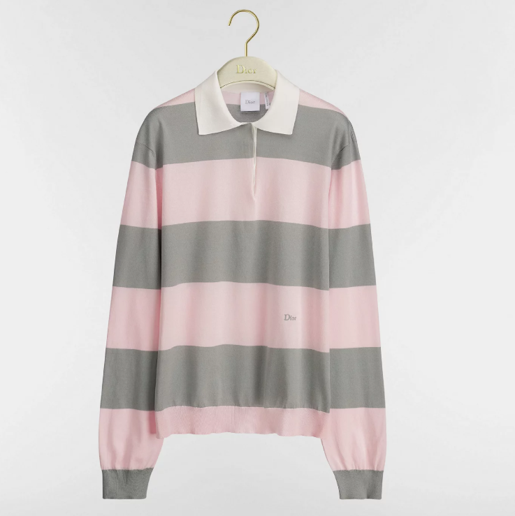 Dior 2026 Marinière Long-Sleeved Polo Shirt Cotton