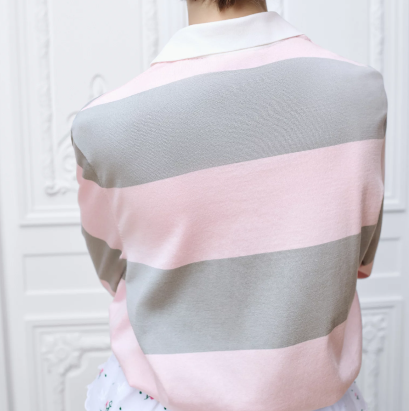 Dior 2026 Marinière Long-Sleeved Polo Shirt Cotton