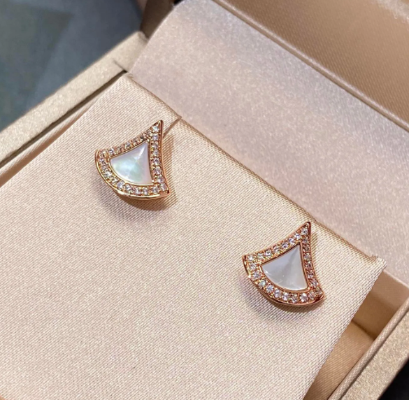 DIVAS DREAM EARRINGS PINK GOLD DIAMOND