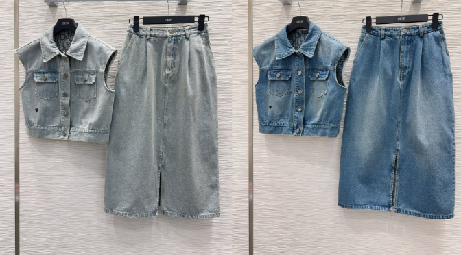 Dior 2026 Set Gray and Blue Cotton