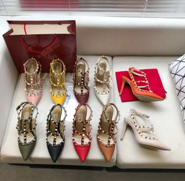Valentino Rockstud Caged Pump 95mm Leather
