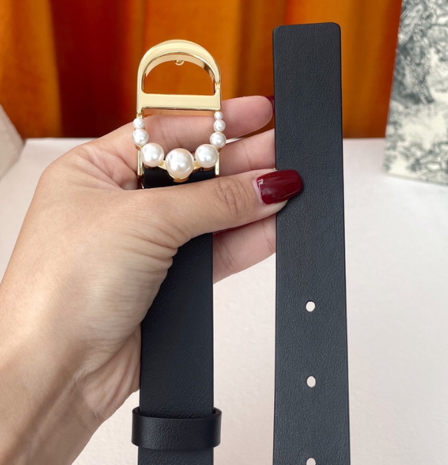 Dior Pearl Buckle Belt 185009
