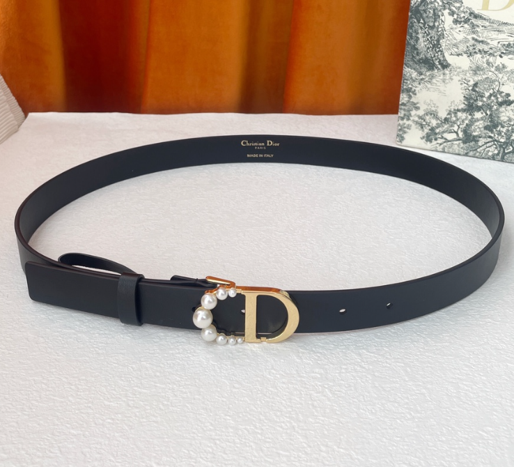 Dior Pearl Buckle Belt 185009