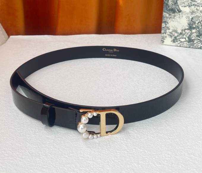 Dior Pearl Buckle Belt 185009
