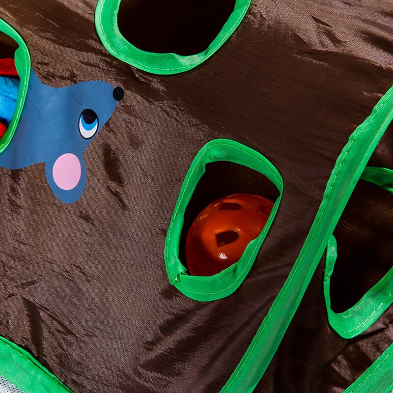 PLAYMOUSE - Aire de jeu pliable avec 9 trous pour chat