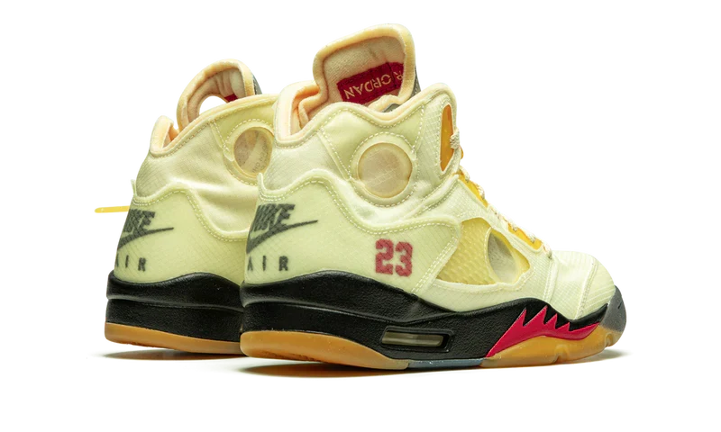 Nike Air Jordan 5 Retro Light Yellow Black Suede