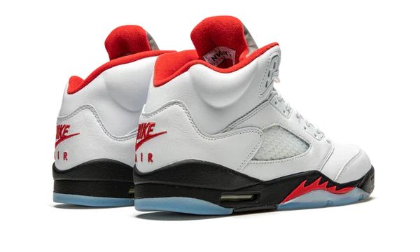Nike Air Jordan 5 Retro Ivory Red Suede Leather