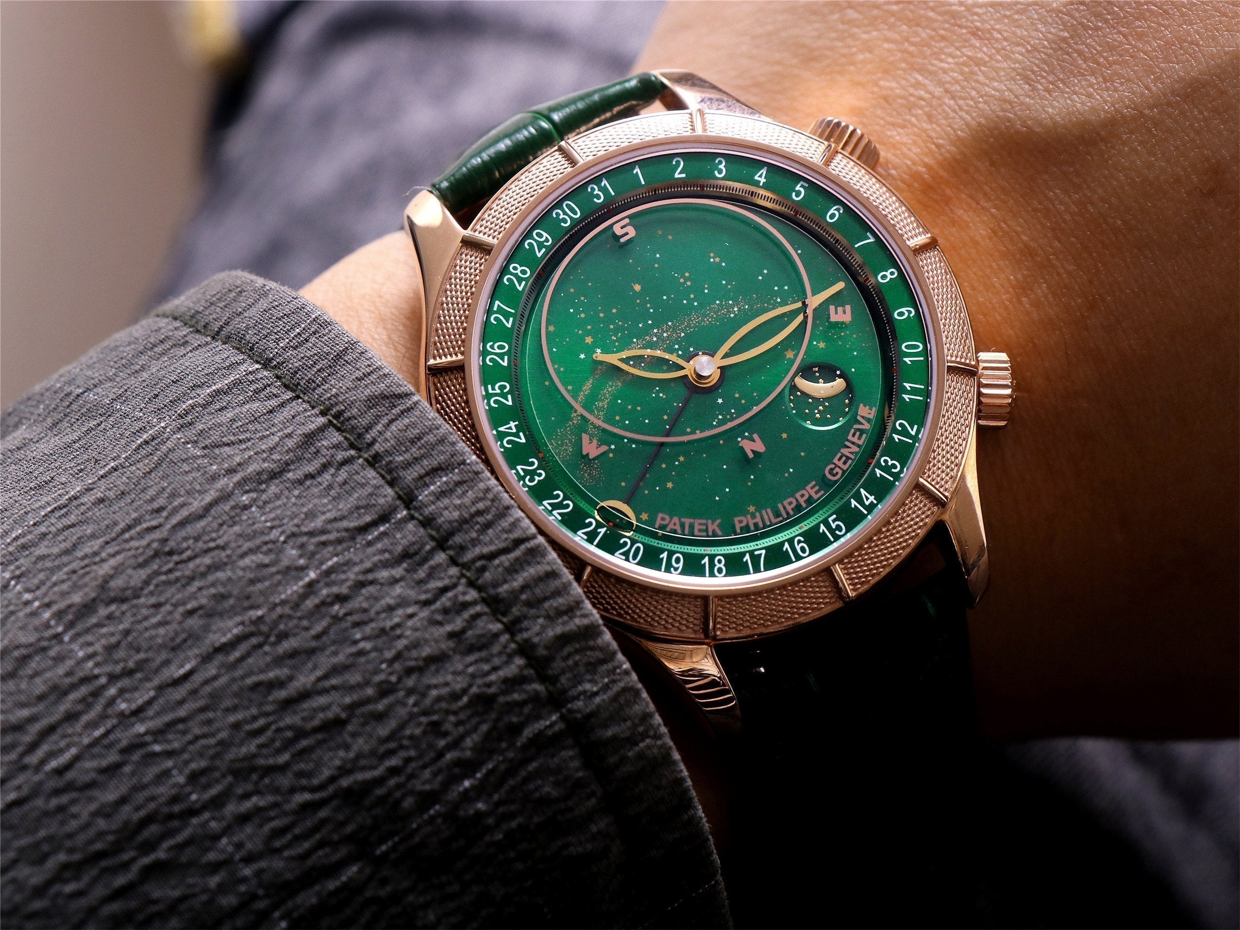 PATEK CELESTIAL GRAND COMPLICATIONS ROSE GOLD GREEN DIAL