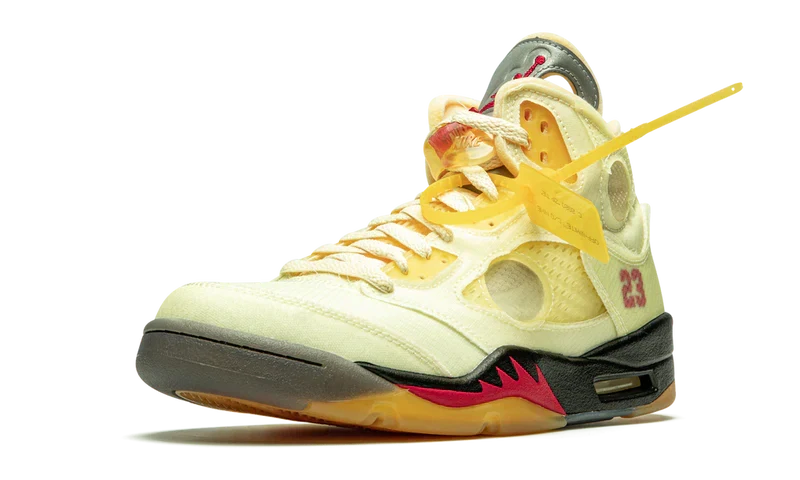 Nike Air Jordan 5 Retro Light Yellow Black Suede