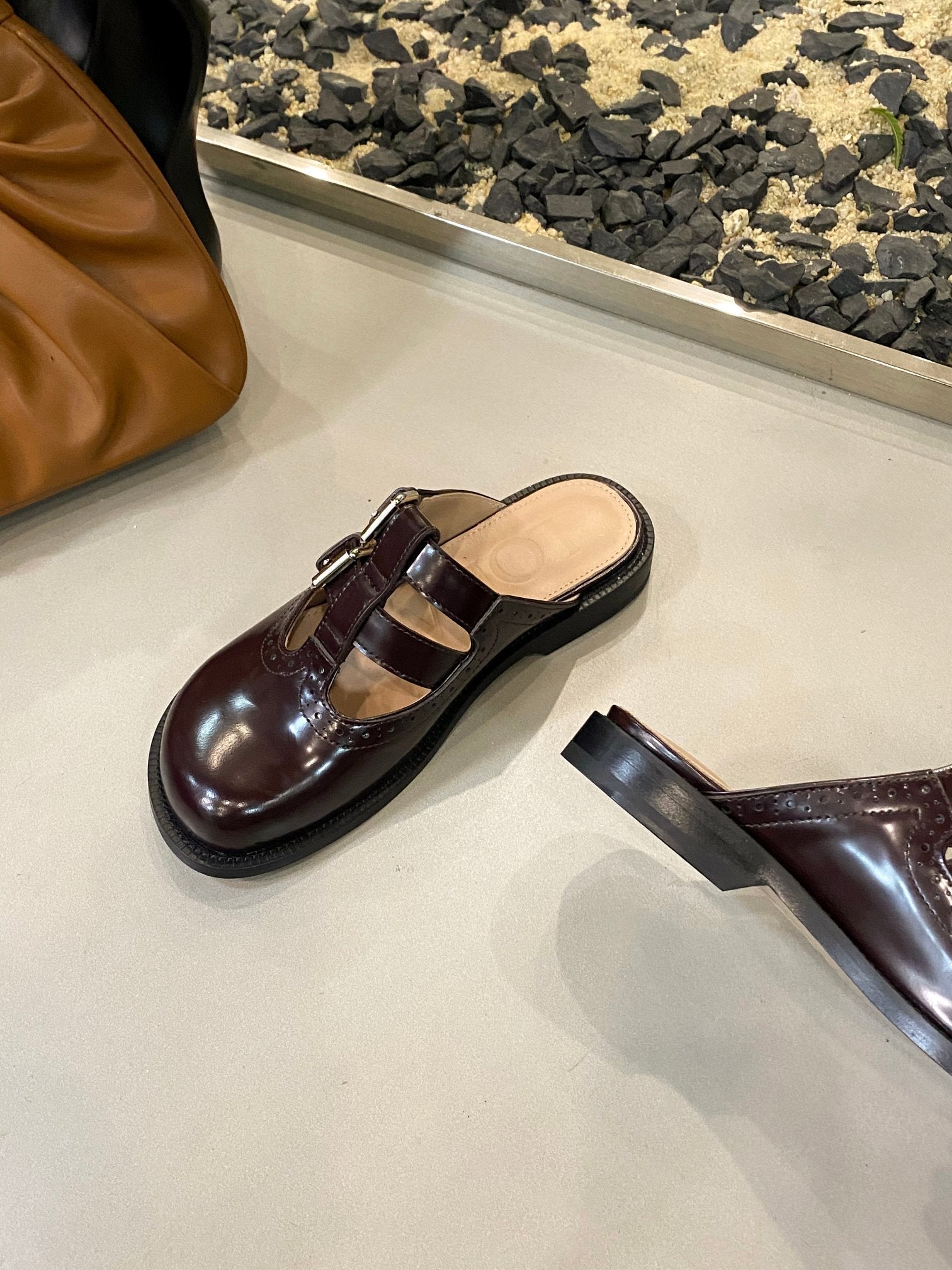 Loewe Campo Mary Jane Mule Multicolor Cowhide