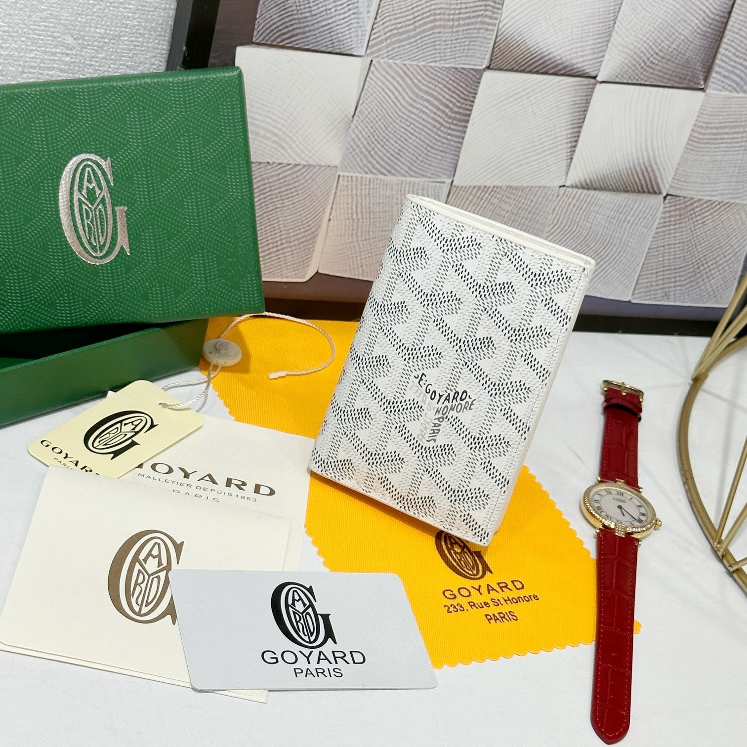 Goyard 2026 Saint-Pierre Card Wallet 11cm Cowhide Canvas 138416
