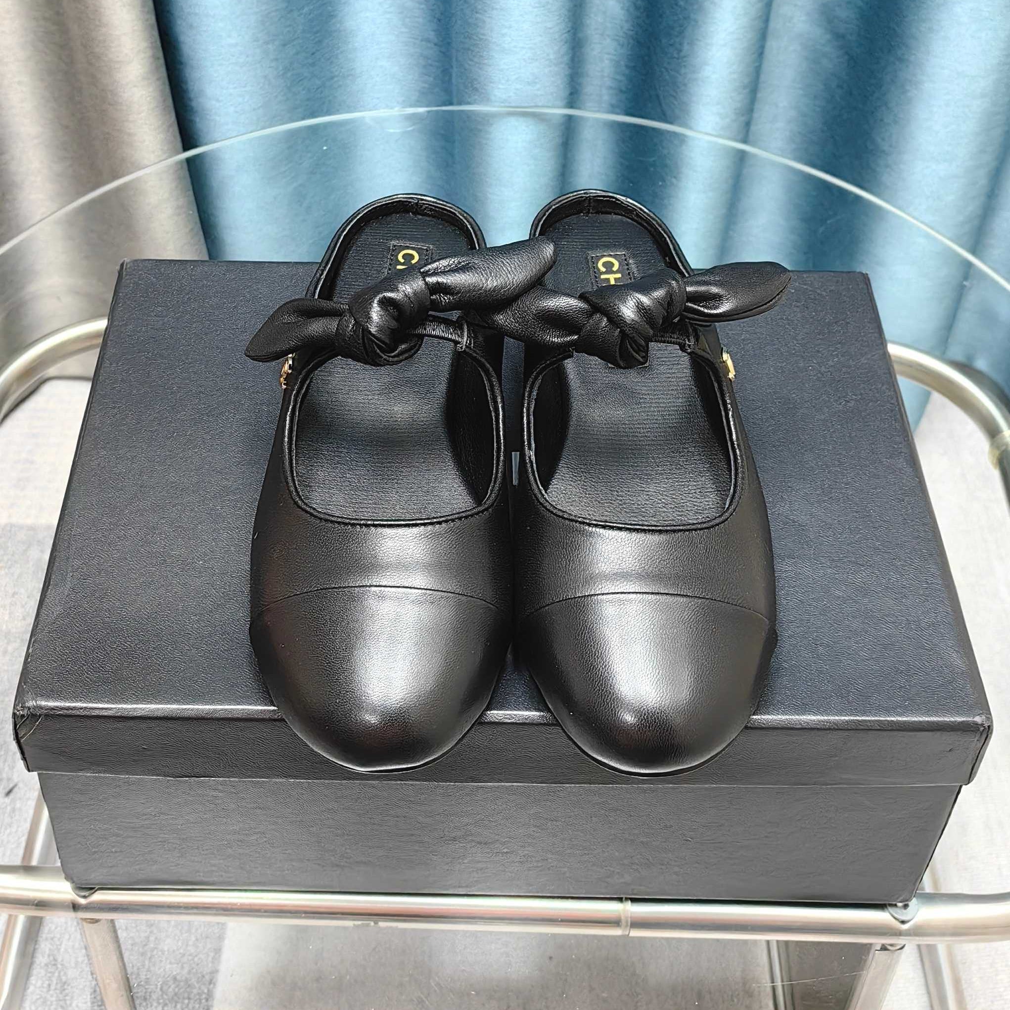 Chanel 2026 Mary Jane Mule With Bow Cowhide 710620