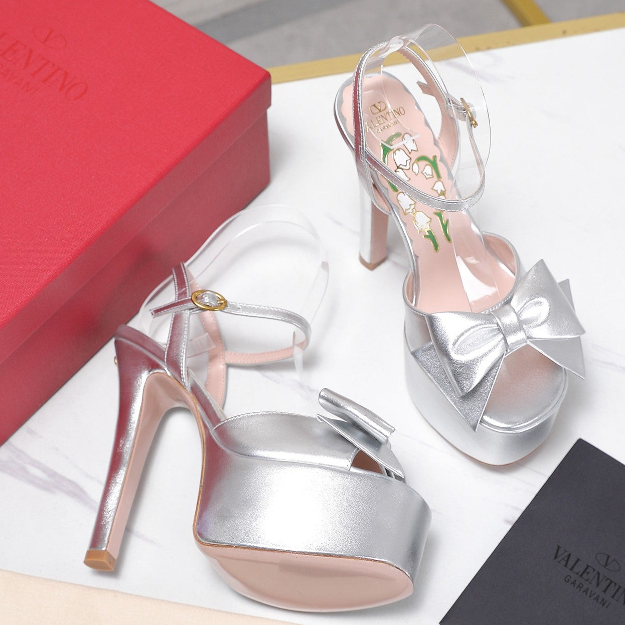 Valentino 2026 Bowow Platform 155mm Sandals Calfskin 864557