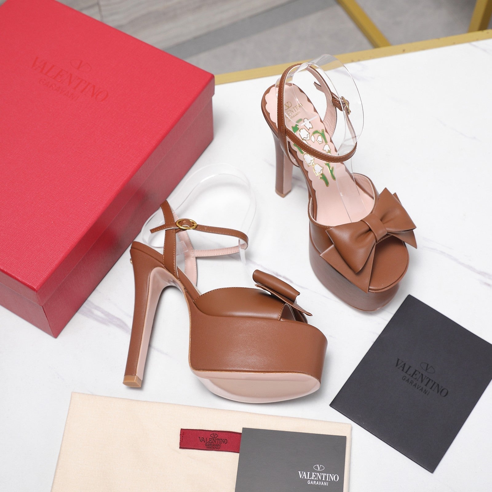 Valentino 2026 Bowow Platform 155mm Sandals Calfskin 864557