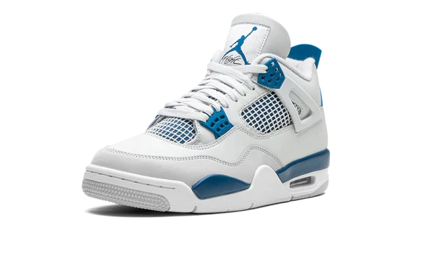 Nike Jordan 4 Retro Military Blue White Suede Leather