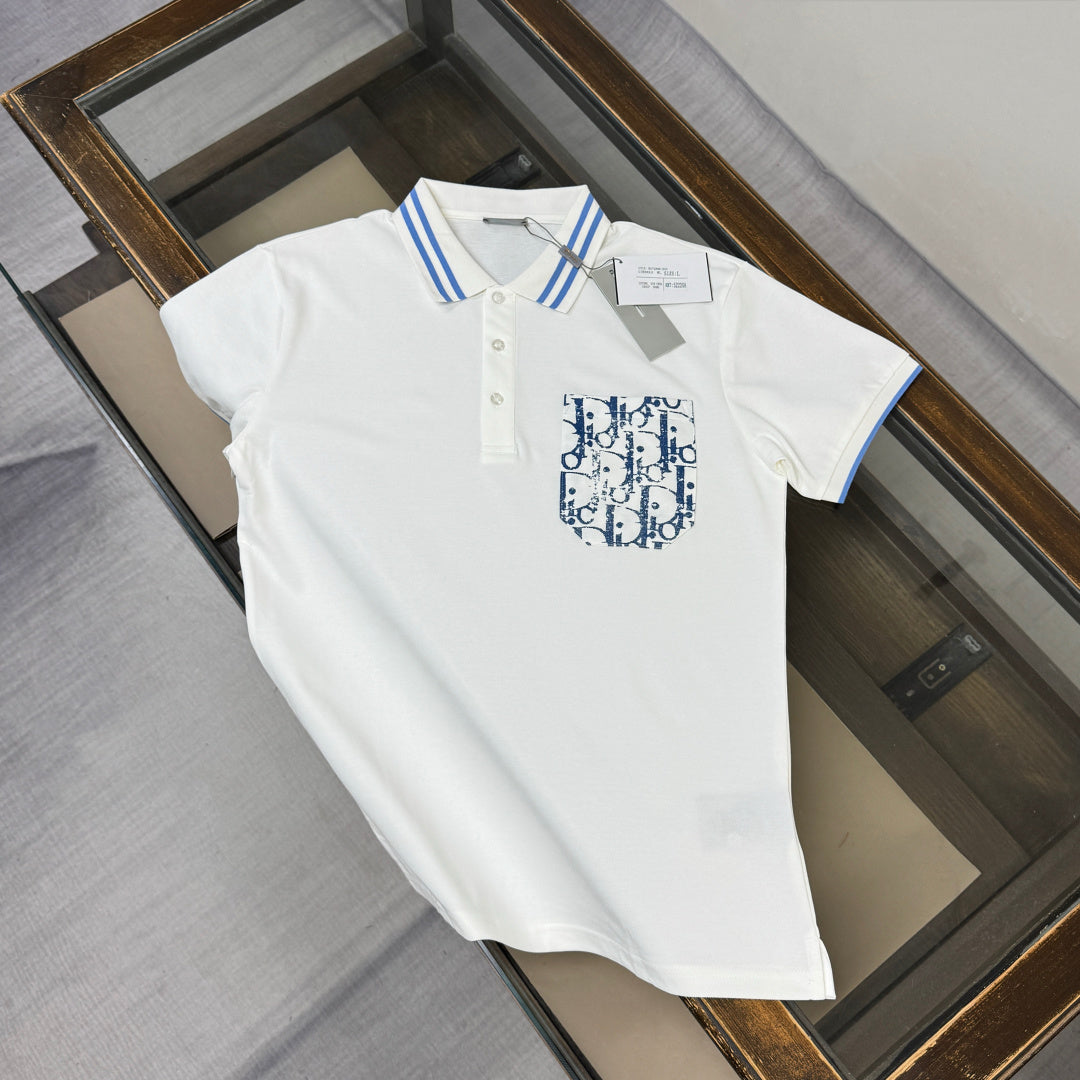 CD 26A Short-Sleeve Collared Polo Shirt Cotton 290863