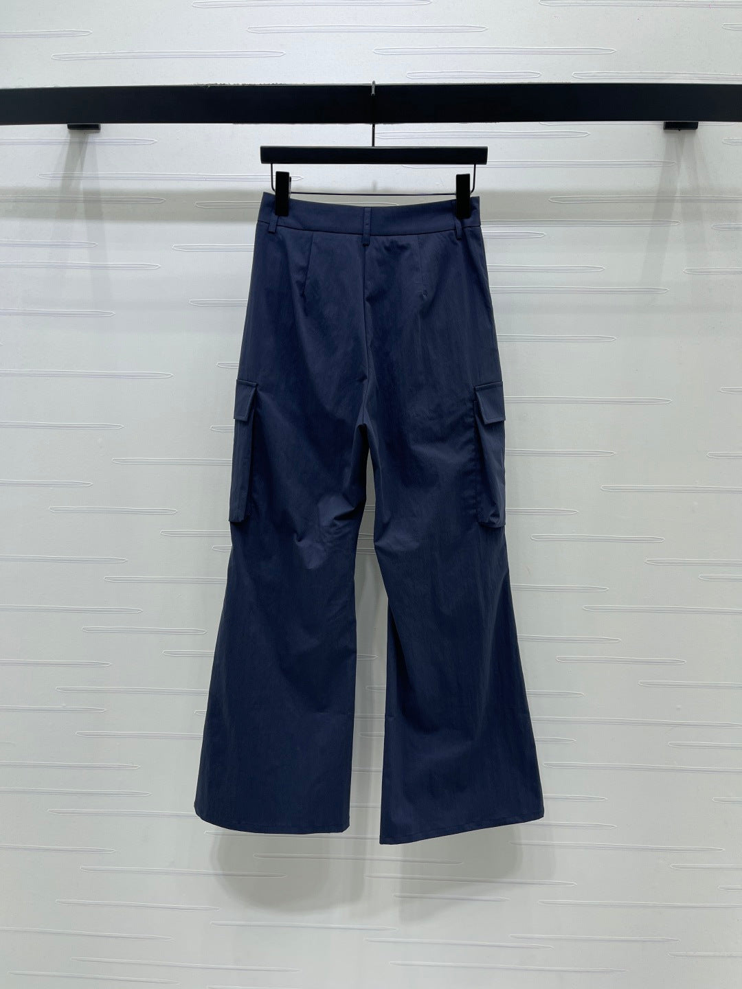 Miu Miu 2026 Pant Khaki and Navy Blue Cotton Nylon