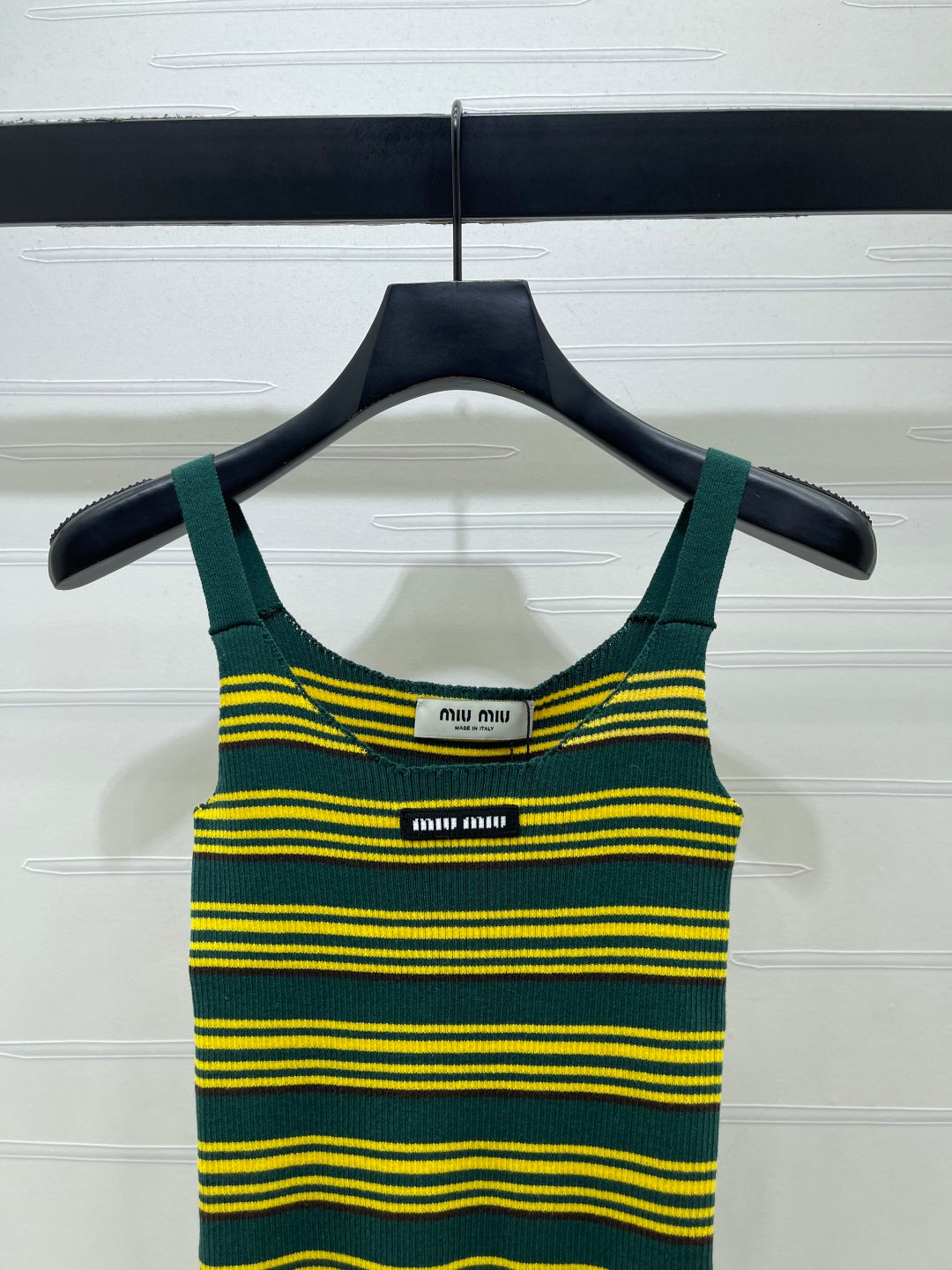 Miu Miu 2026 Striped Knit Tank Top Wool
