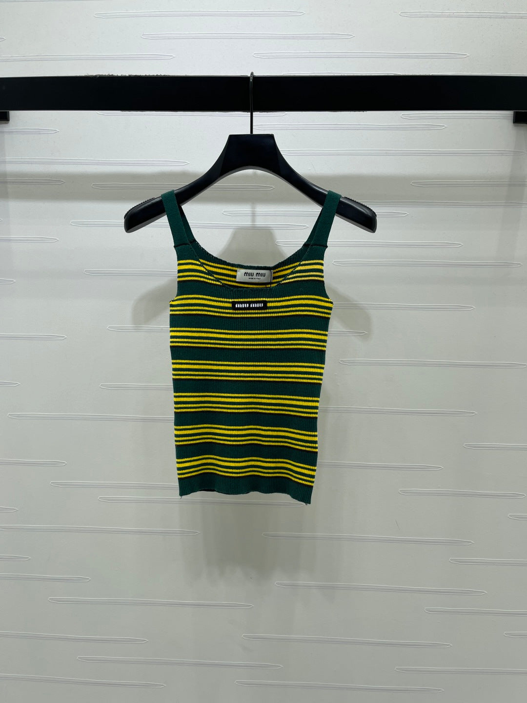 Miu Miu 2026 Striped Knit Tank Top Wool