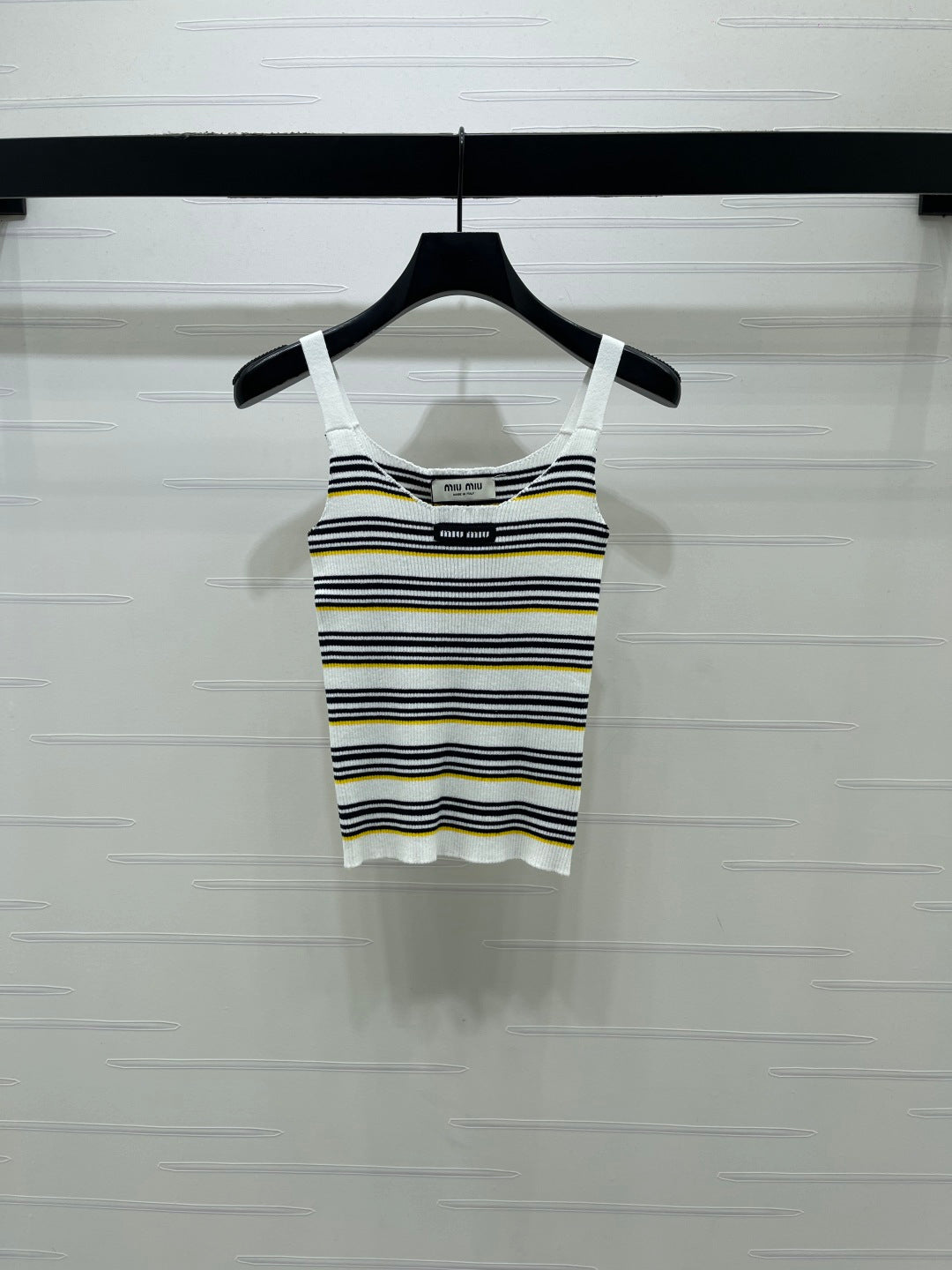Miu Miu 2026 Striped Knit Tank Top Wool