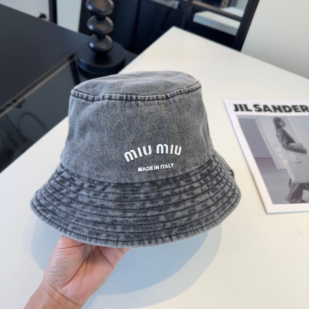 Miumiu Bucket Hat Denim Cotton 262181
