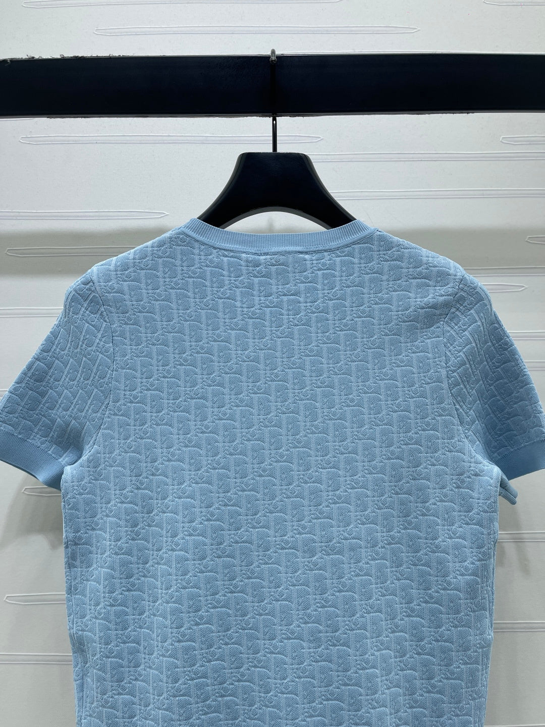 Dior 2026 Jacquard Pattern Knit Short-Sleeve T-Shirt Wool 160258