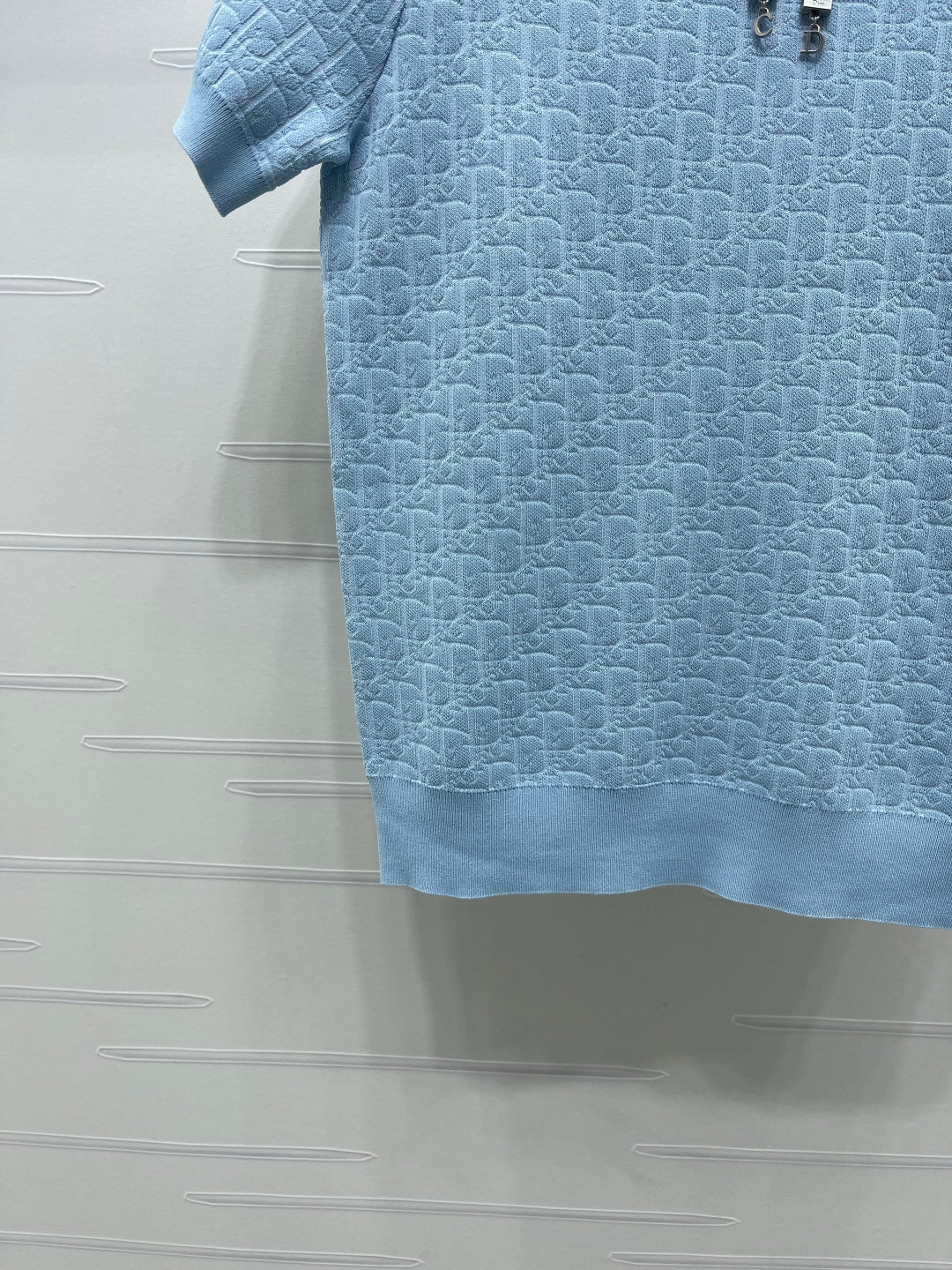 Dior 2026 Jacquard Pattern Knit Short-Sleeve T-Shirt Wool 160258