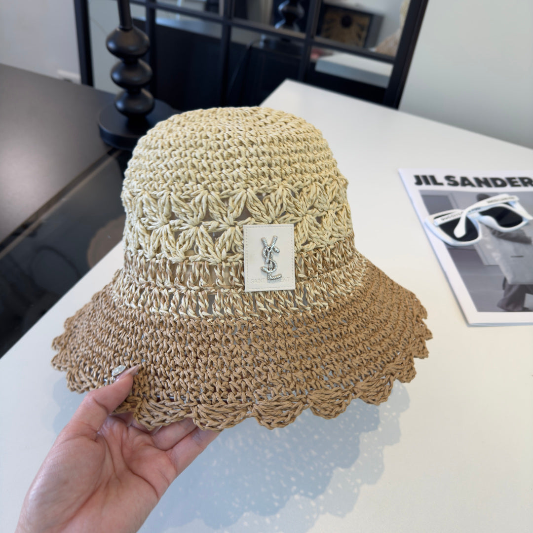 YSL Straw Bucket Hat 240565