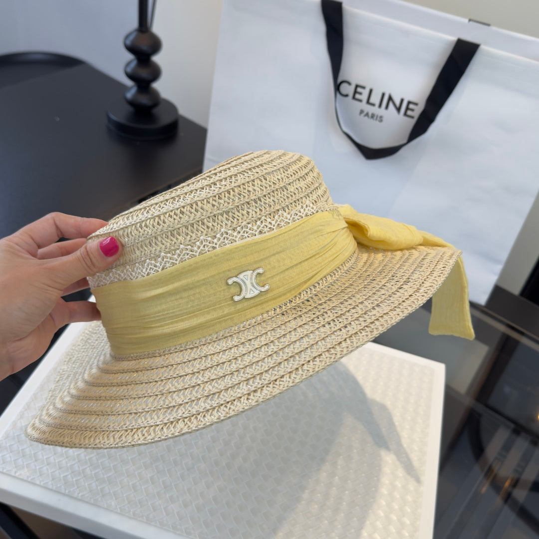Celine Flat-top Straw Hat 262175