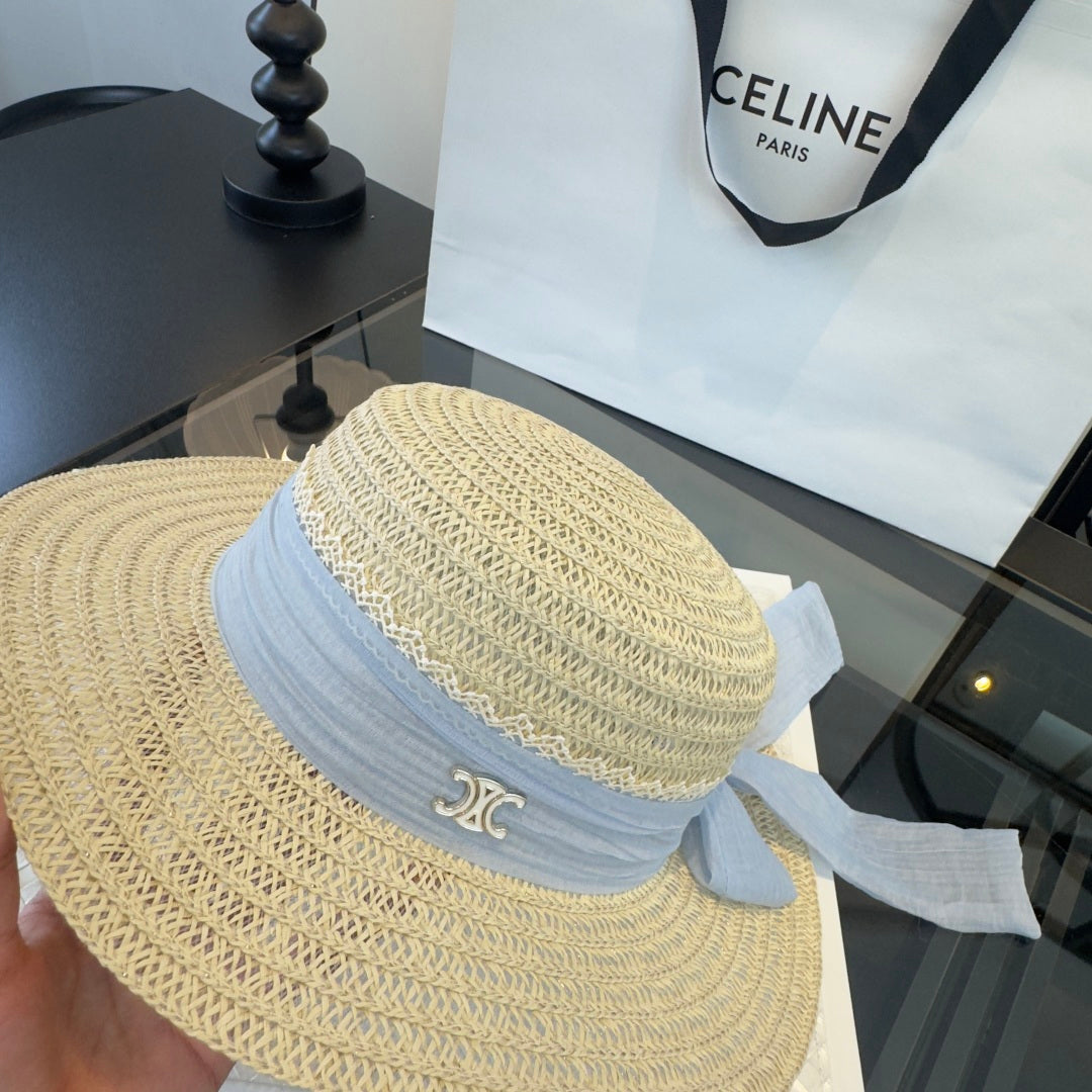 Celine Flat-top Straw Hat 262175