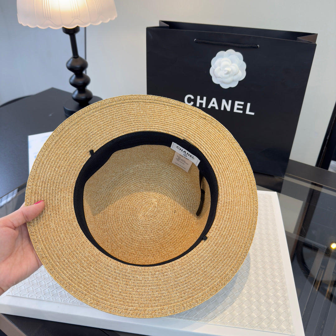 Chanel Flat-top Straw Hat 262178