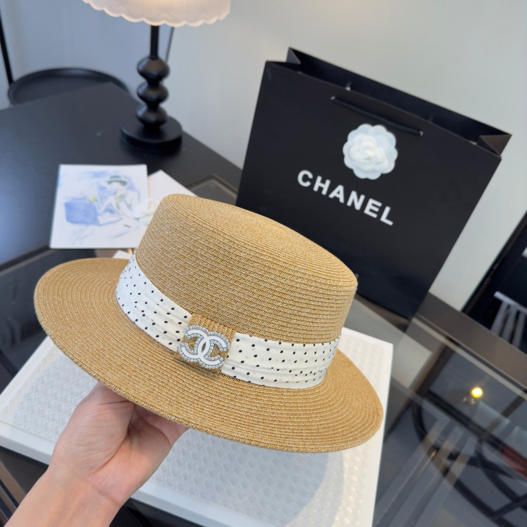 Chanel Flat-top Straw Hat 262178