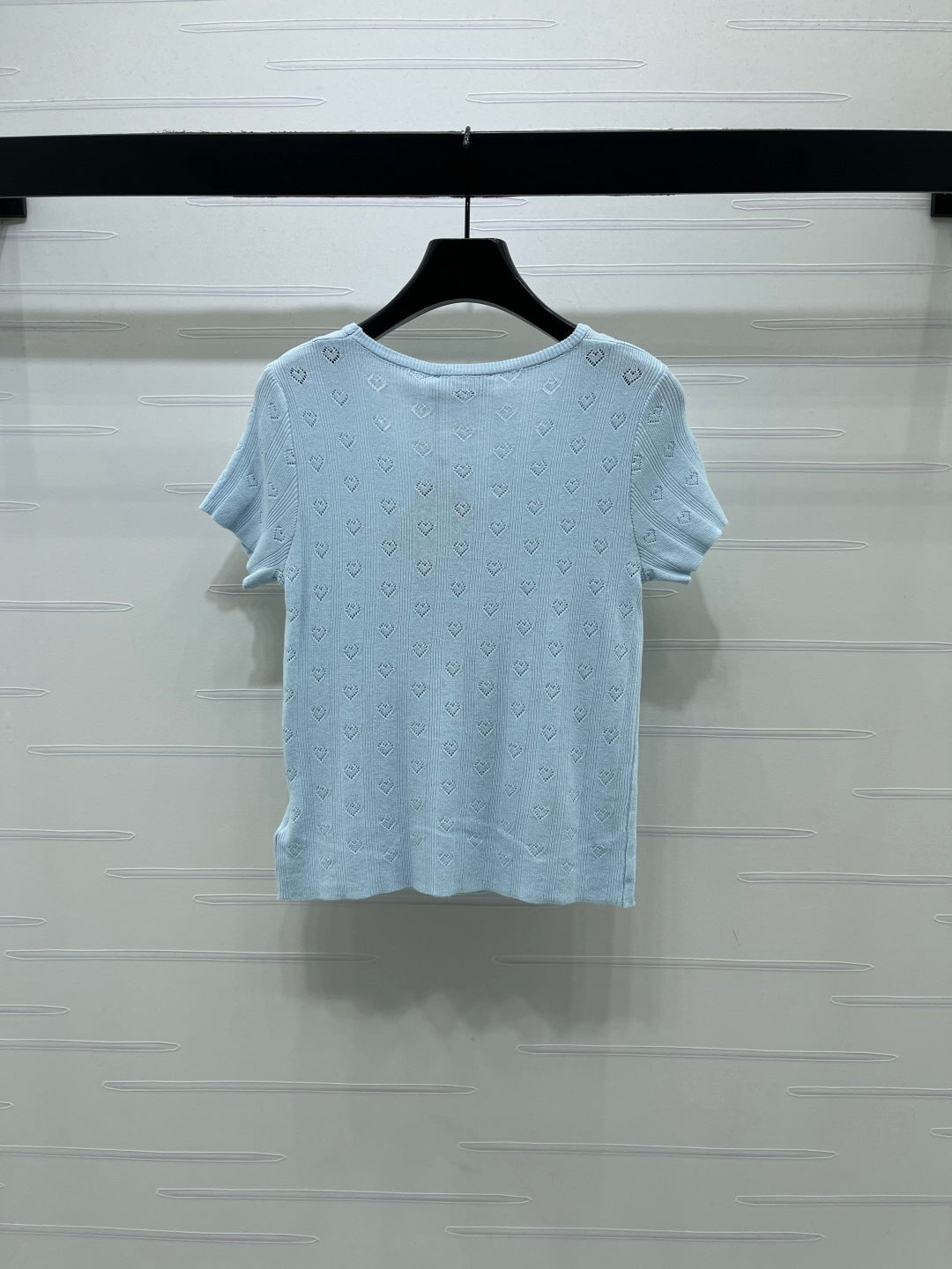 Miumiu 2026 Square Neck Knit Short-sleeved Top Wool 766293