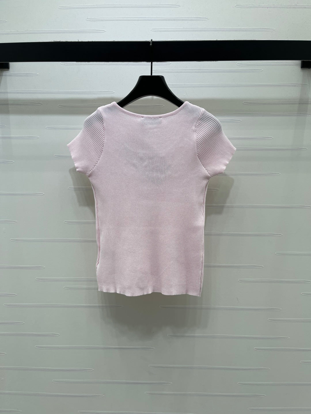 Miumiu 2026 U-neck Knit Short-sleeved Top Wool 355613