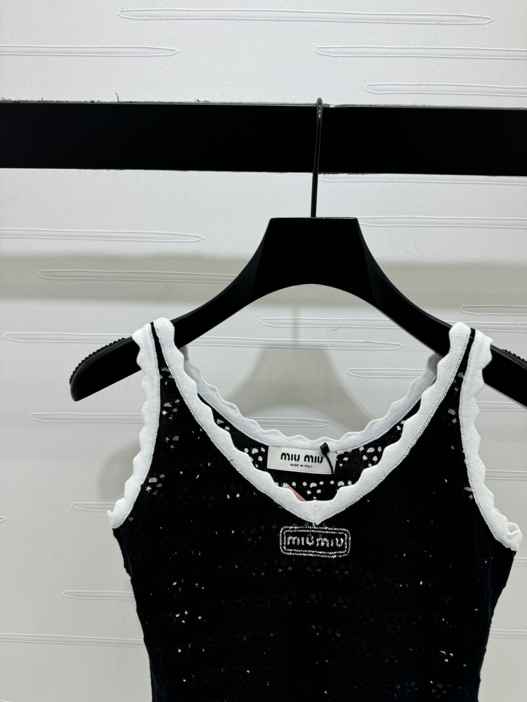 Miumiu 2026 Hollow-out Knit Camisole Wool 375025