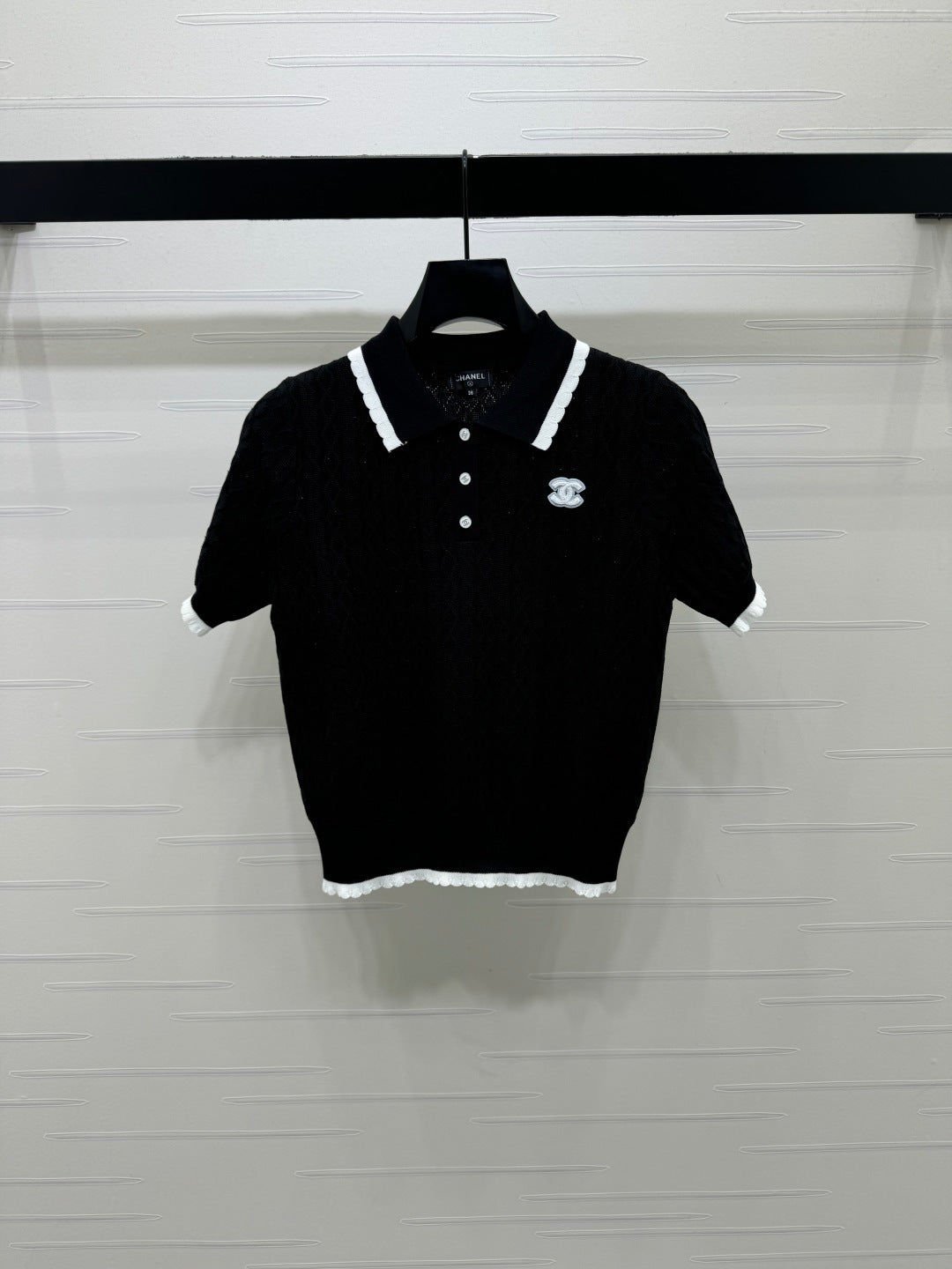Chanel 2026 Preppy Style Knitted Polo Shirt Cotton 380688