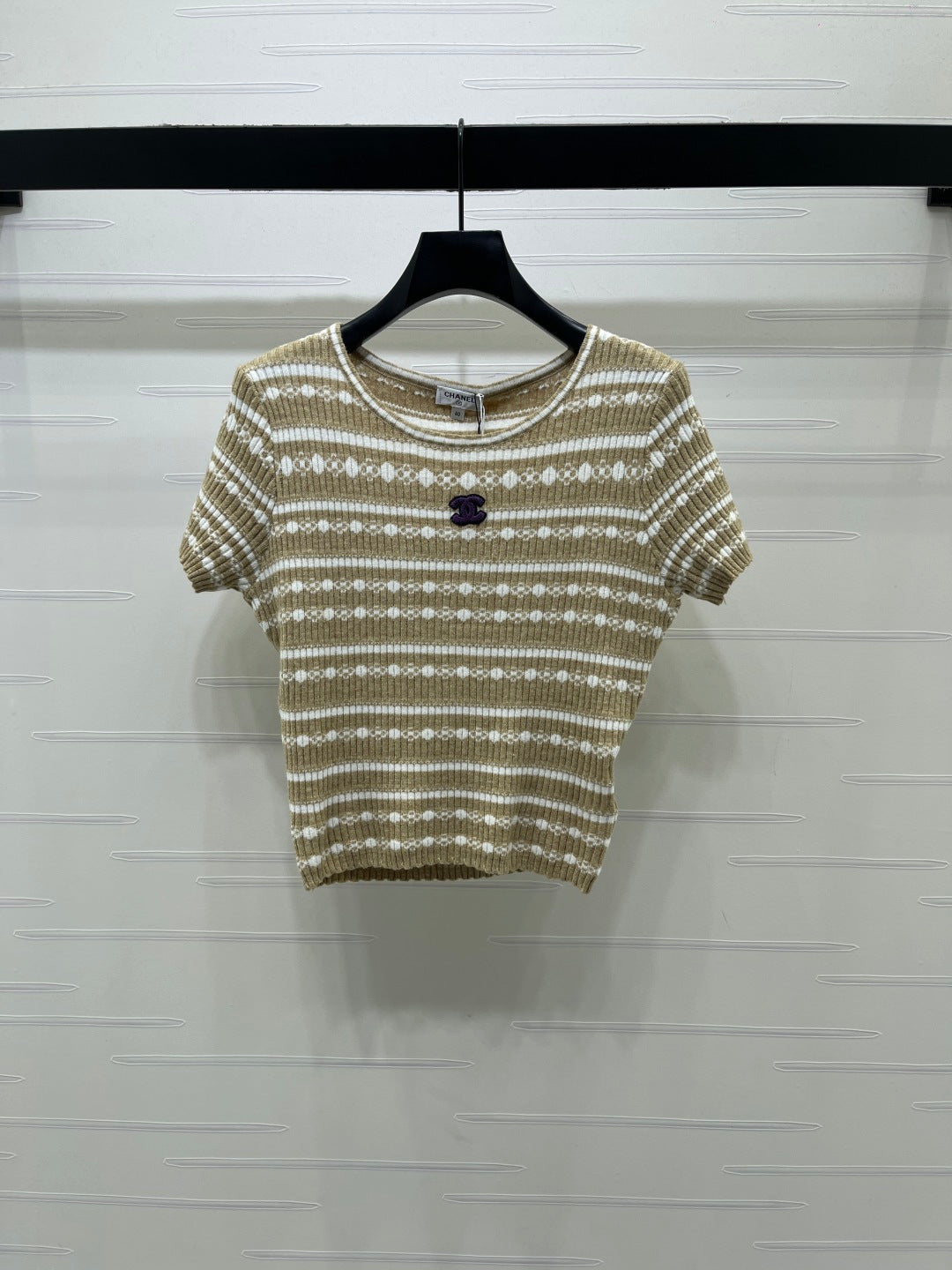 Chanel 2026 Crochet Knit Short Sleeve Cotton Polyamide 380684
