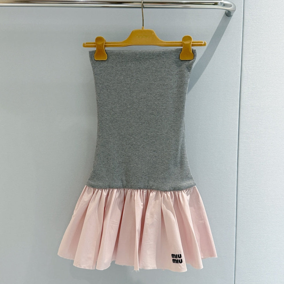Miumiu 2026 Strapless Dress Cotton 444940