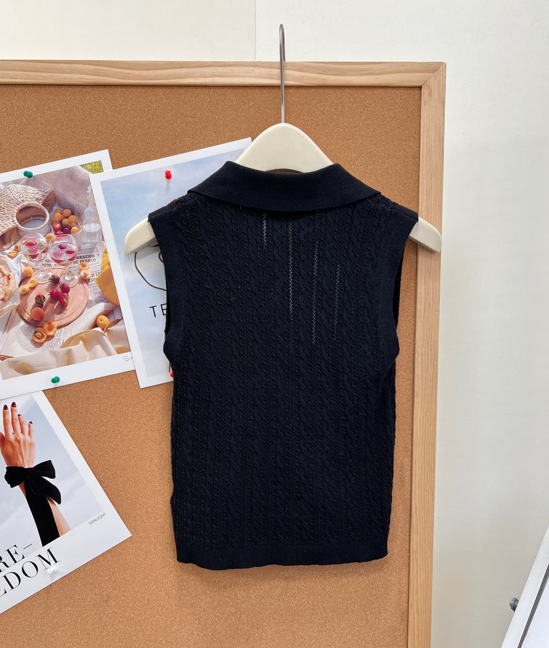 Dior 2026 Knit Polo Vest Bee Embroidery Wool 481948