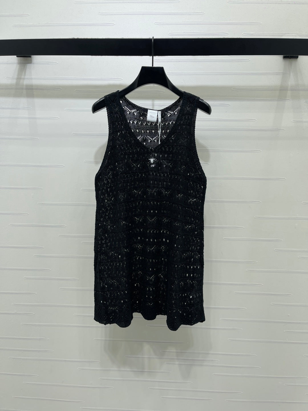Dior 2026 Hollow-out Long Knitted Vest Dress Cotton 517619