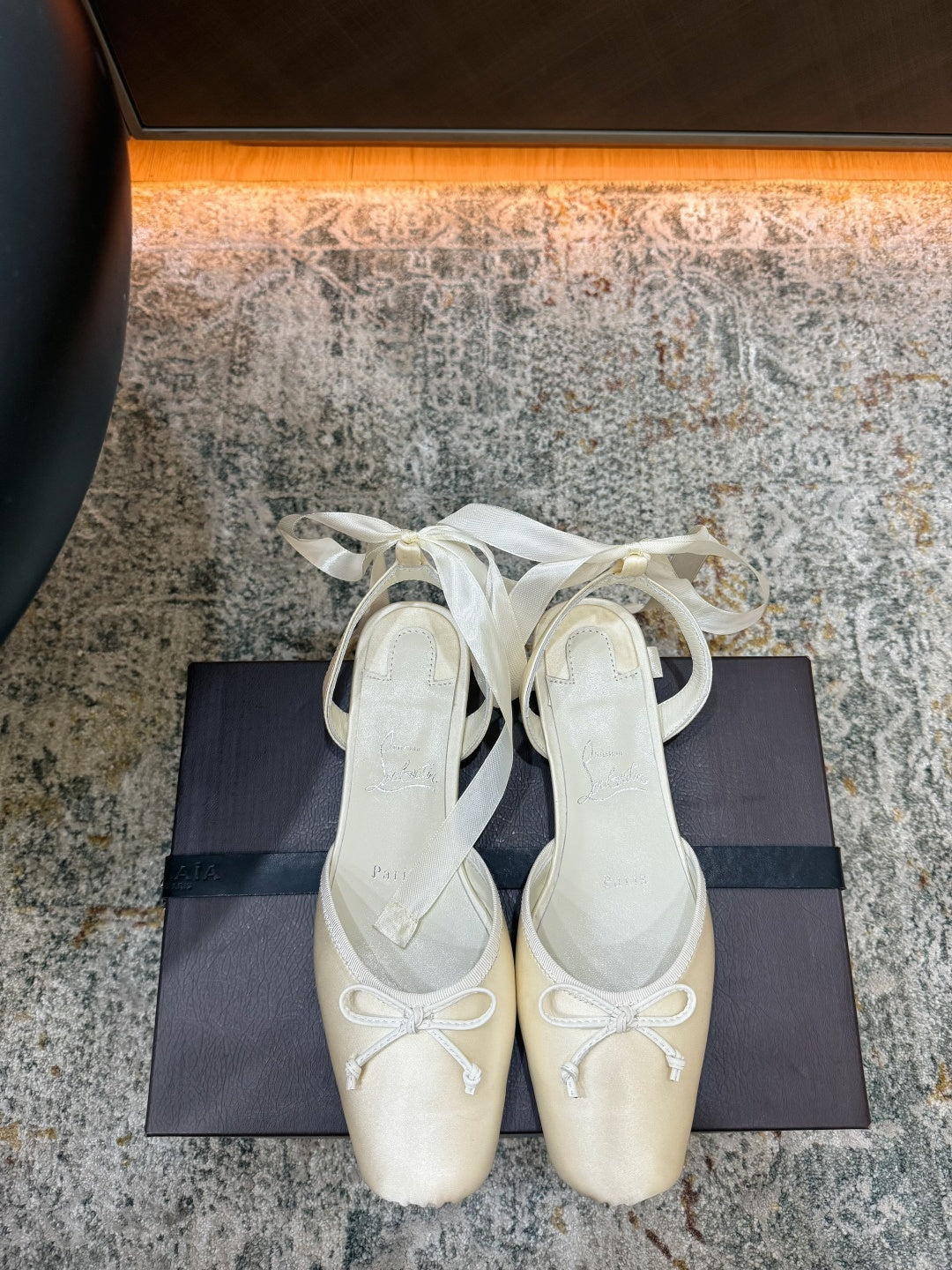 Christian Louboutin 2026 Ballet Flat 20mm Silk Leather 827594