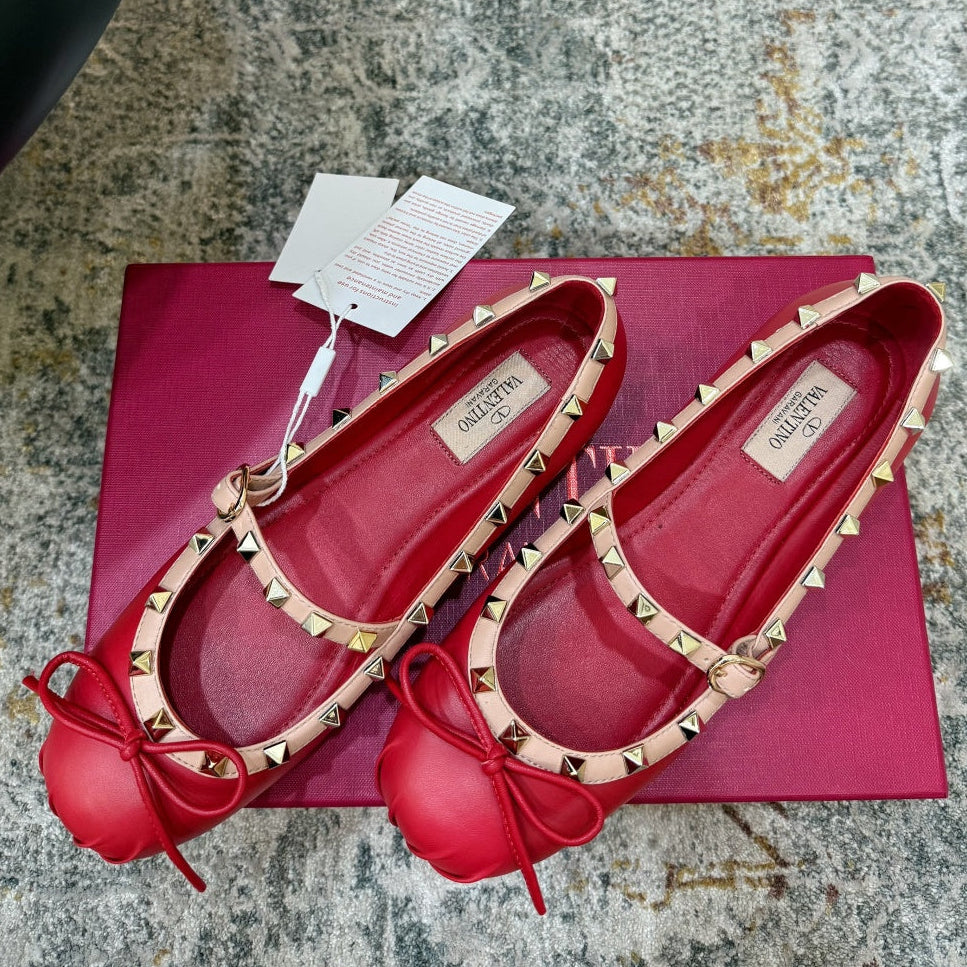 Valentino 2026 Rockstud Ballet Flat Patent Leather 881493