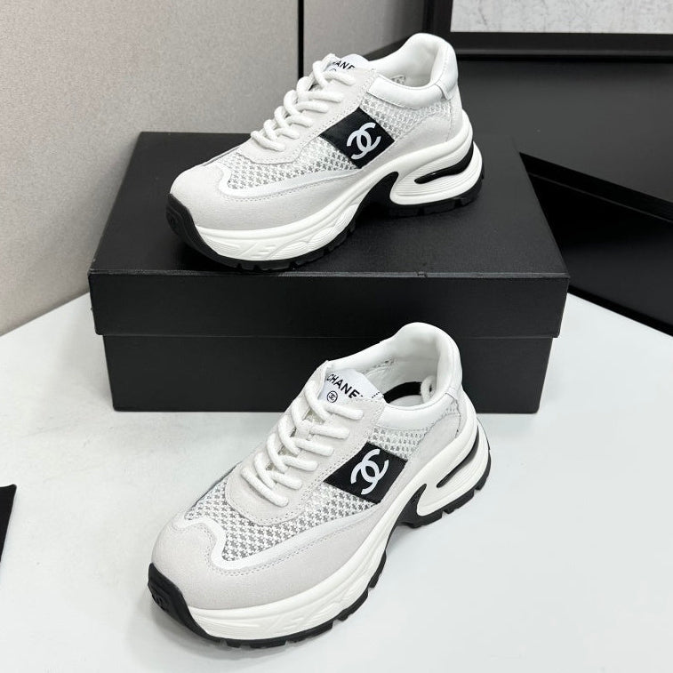 Chanel 2026 Chunky Sneaker 5mm Mesh Suede Calfskin 894908