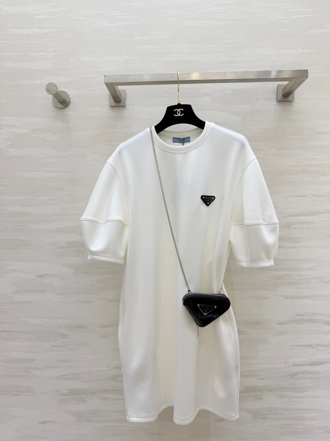 Prada 2026 Triangle Logo Casual Dress Cotton 396953